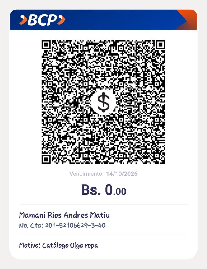 Código QR para pagar